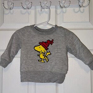 Peanuts Gray Sweatshirt - Woodstock - 6-9m